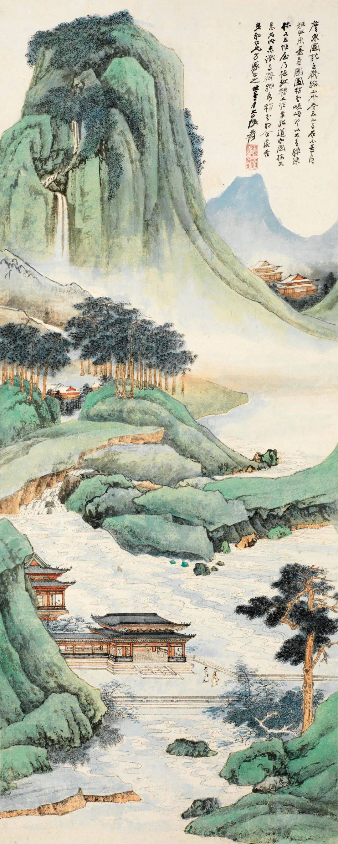 赏画| 张大千《仿王齐翰山水》