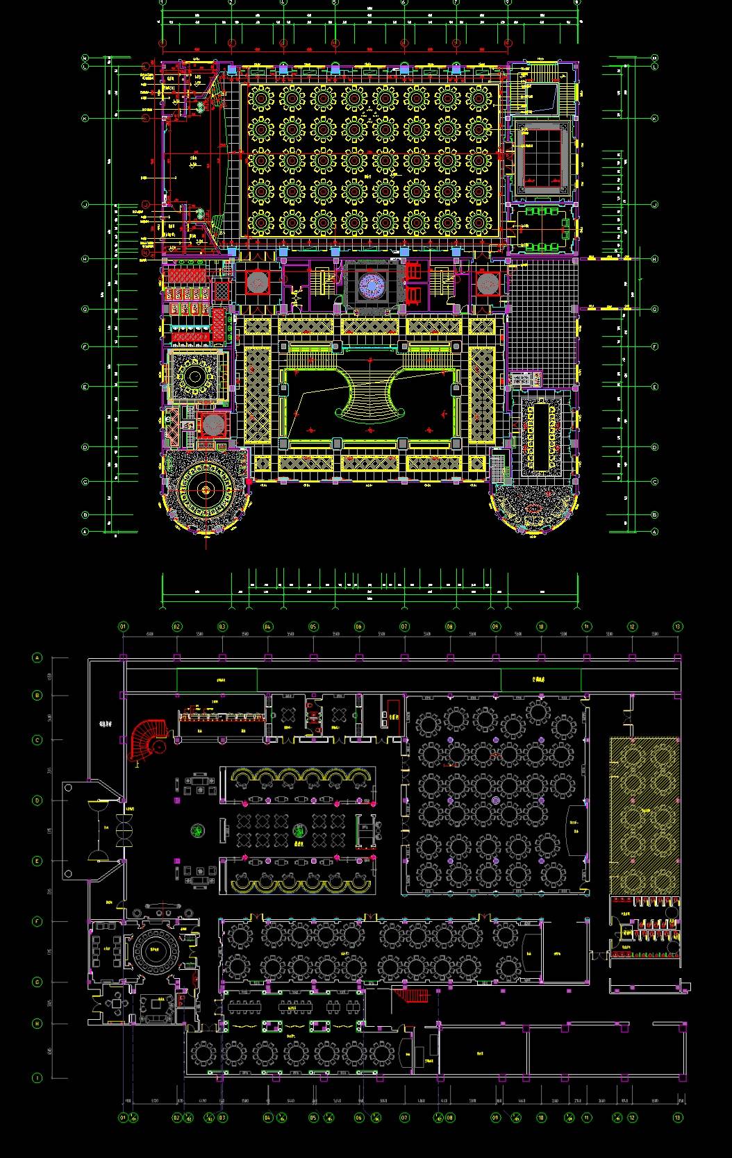 2025整理宴会厅cad平面图合集