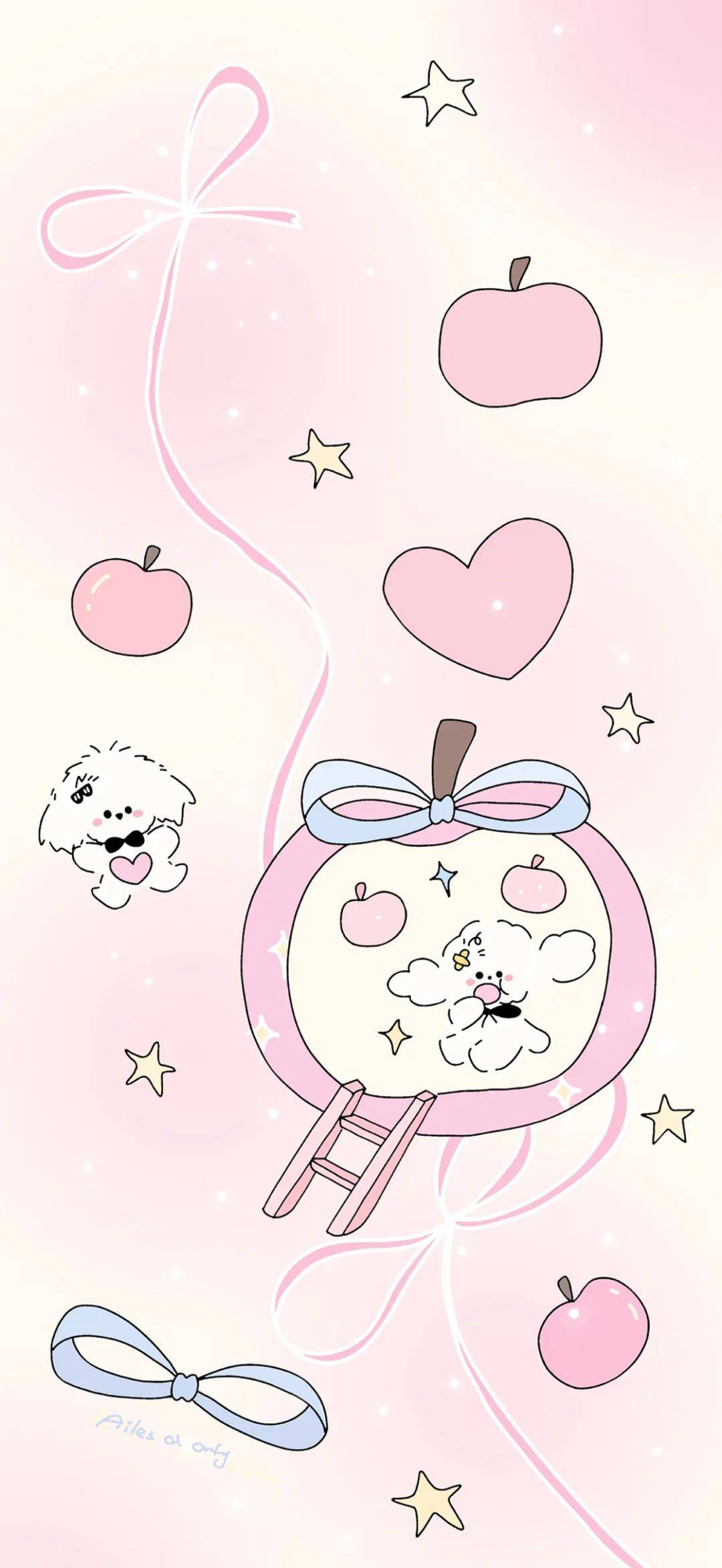 手机锁屏 桌面壁纸套图,少女心满满!