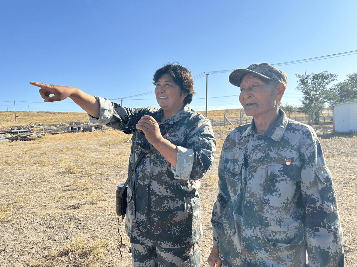 魏德友和魏萍 龙坤澜 摄"这里有我,领土一寸不会
