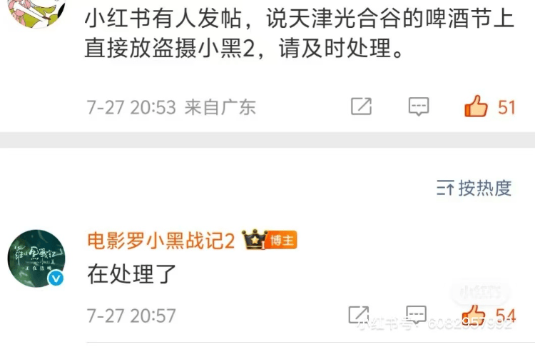 天津一景区广场播放盗摄版《罗小黑战记2》，当事方回应：片方要求避免再次发生此类情况