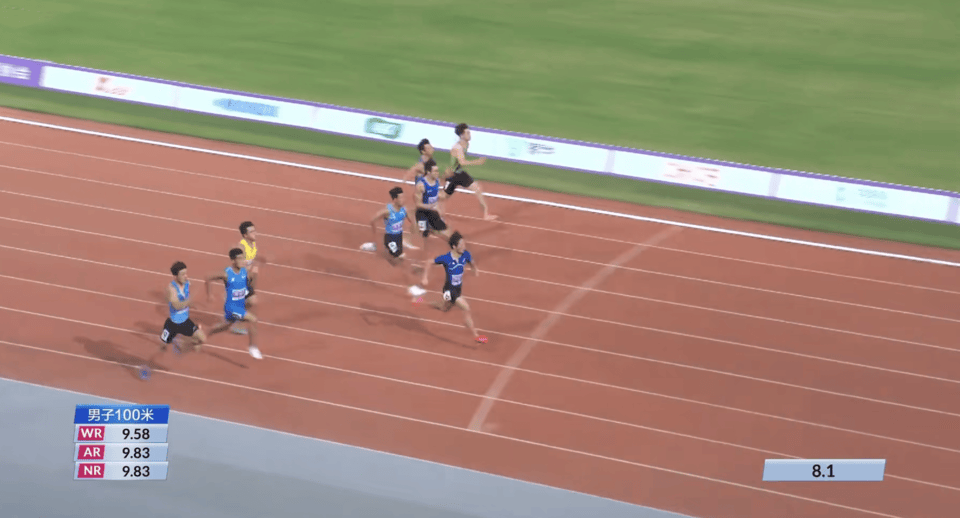 田径全锦赛衢州站|百米大战：邓信锐、梁小静分别夺得男女子冠军