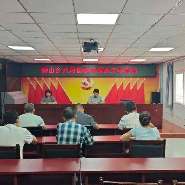 泰山乡召开8月份驻村帮扶工作例会_会议_问题_政治