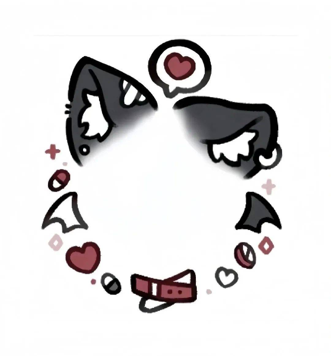 超可爱的微信头像框/•᷅•᷄୭