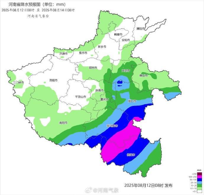 今明两天南阳、驻马店、信阳等地将有大到暴雨，降水量可达180毫米
