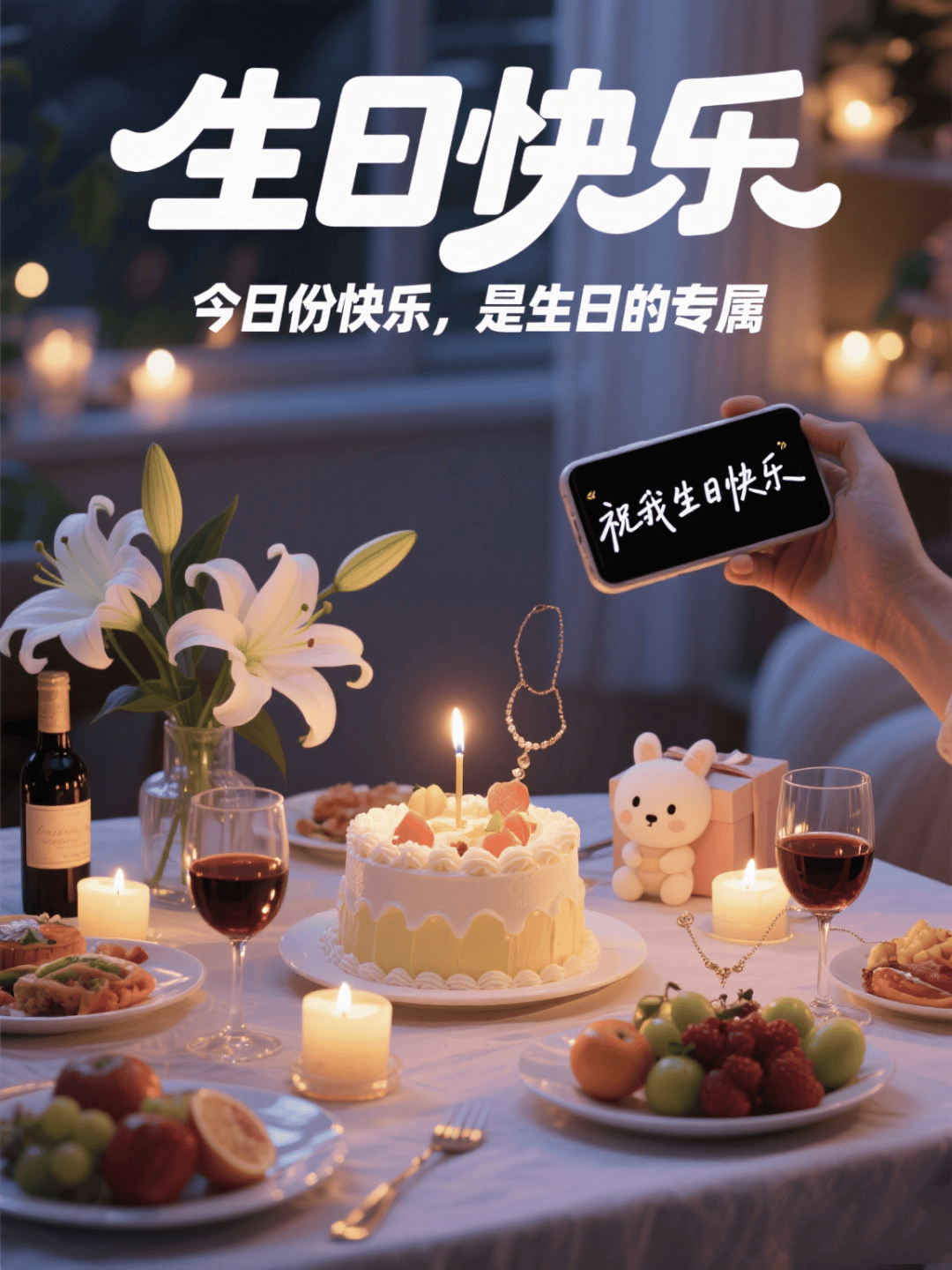 生日快乐图片表情包祝福语,2025最新版高级感朋友圈配图