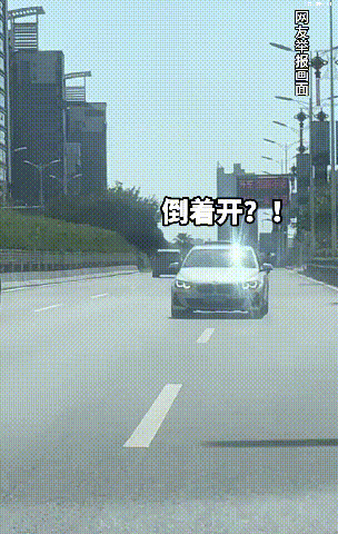 在线秀车技?男子马路上开倒车:挂不进挡,只能倒着开