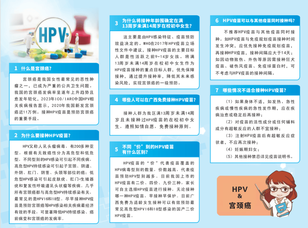 关注｜广西全面启动免费HPV疫苗接种工作，三年内惠及近96万名适龄女生