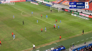 半场-林创益补时破门王国明神扑 青岛海牛暂1-0河南队