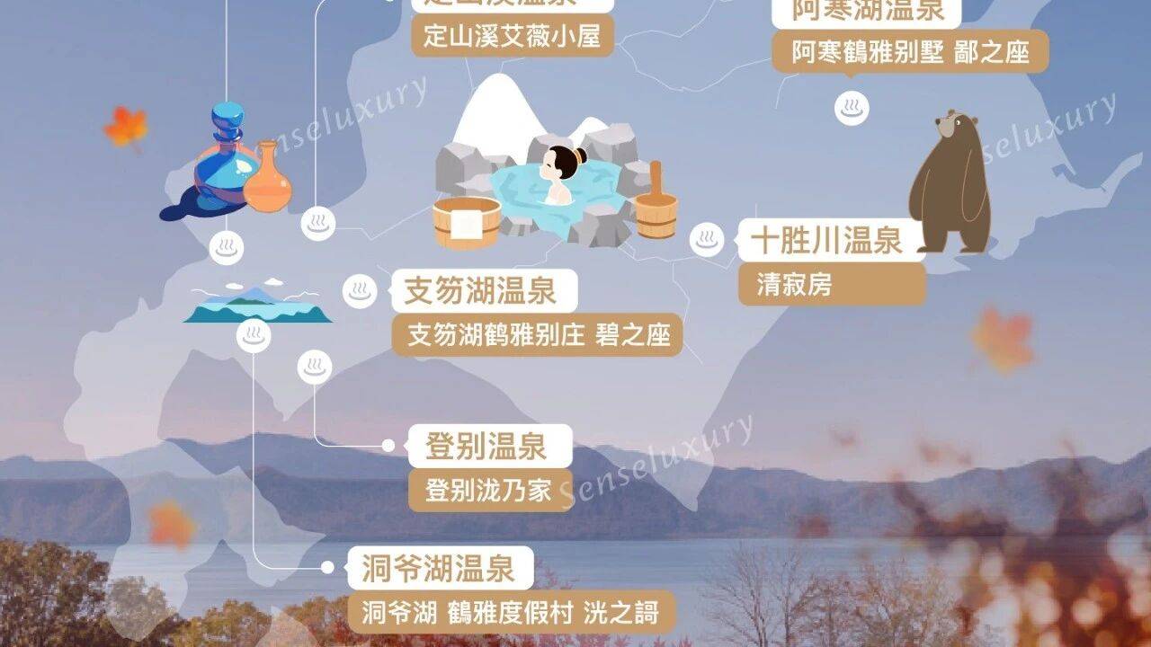 北海道枫叶季|泡在温泉里看红叶,这才是秋天的终极浪漫!_赏枫_漫山遍野_日式
