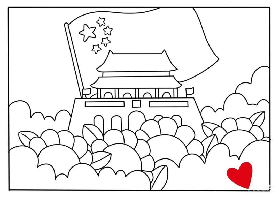 精选120张~国庆节主题儿童画范画,美不胜收!
