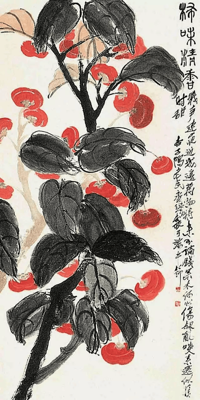 中秋节齐白石30幅柿柿如意送给大家