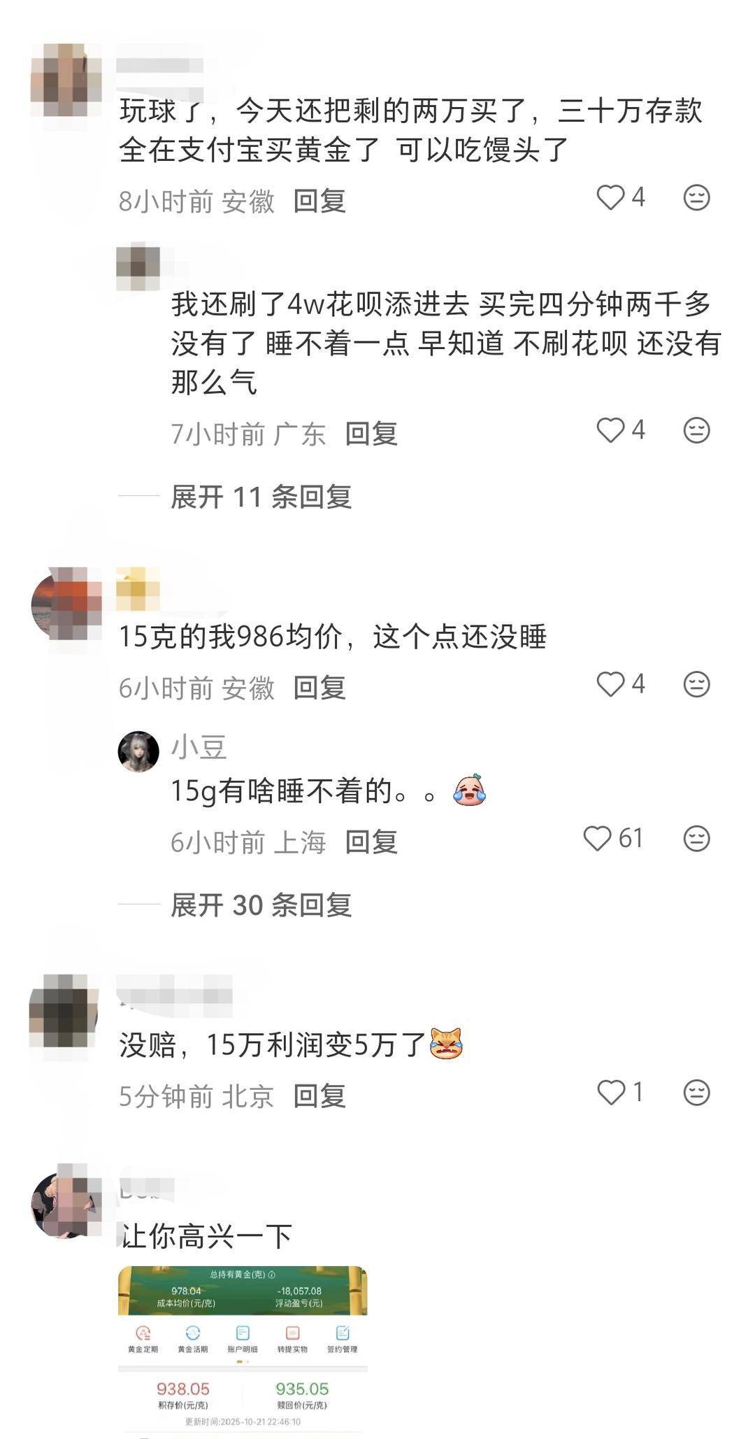 黄金一夜“断崖式”下跌？一夜狂泻超60元，有投资者“抄底”到钱空