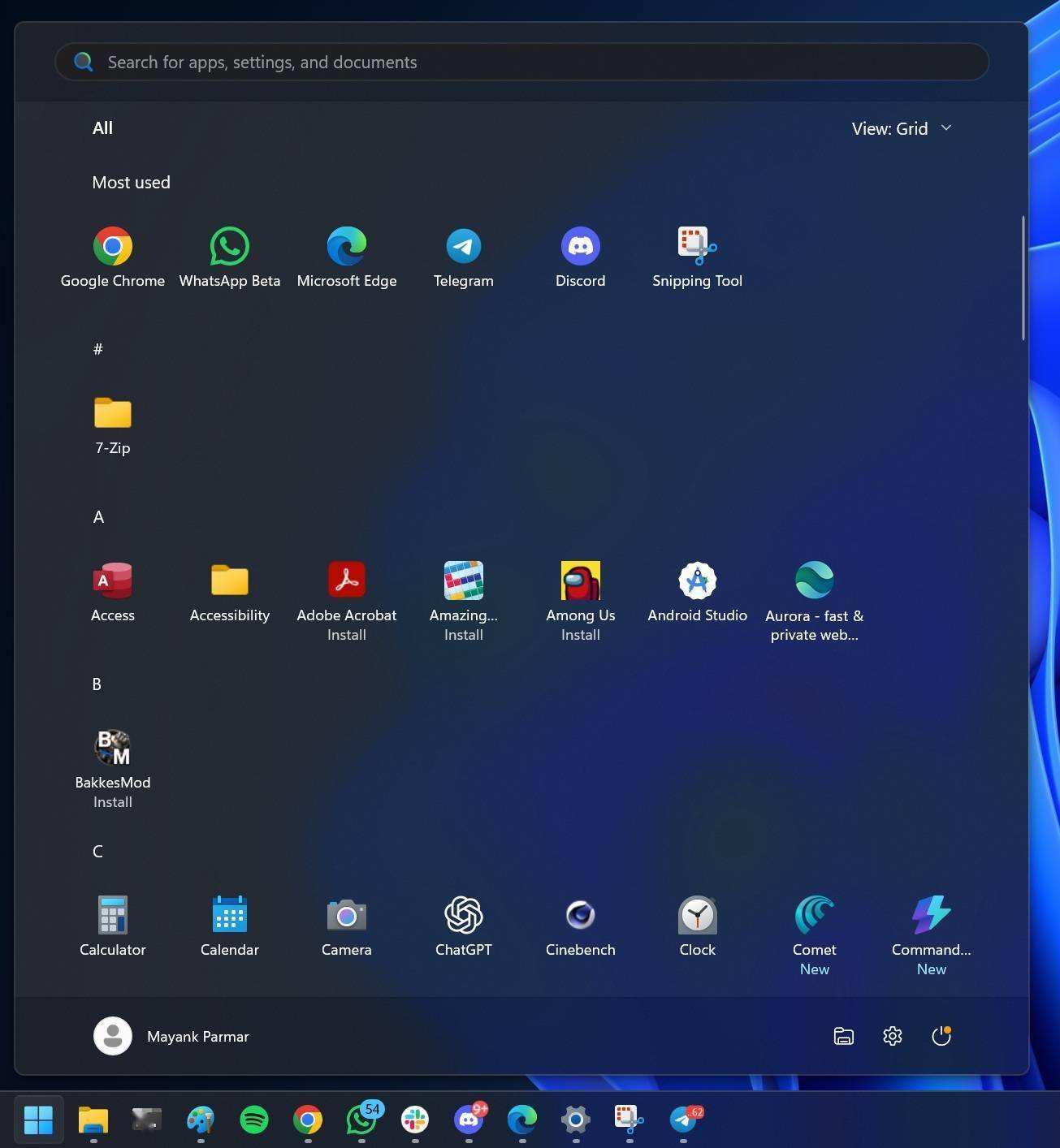 微软推送 win11 26x007171 更新焕新开始菜单