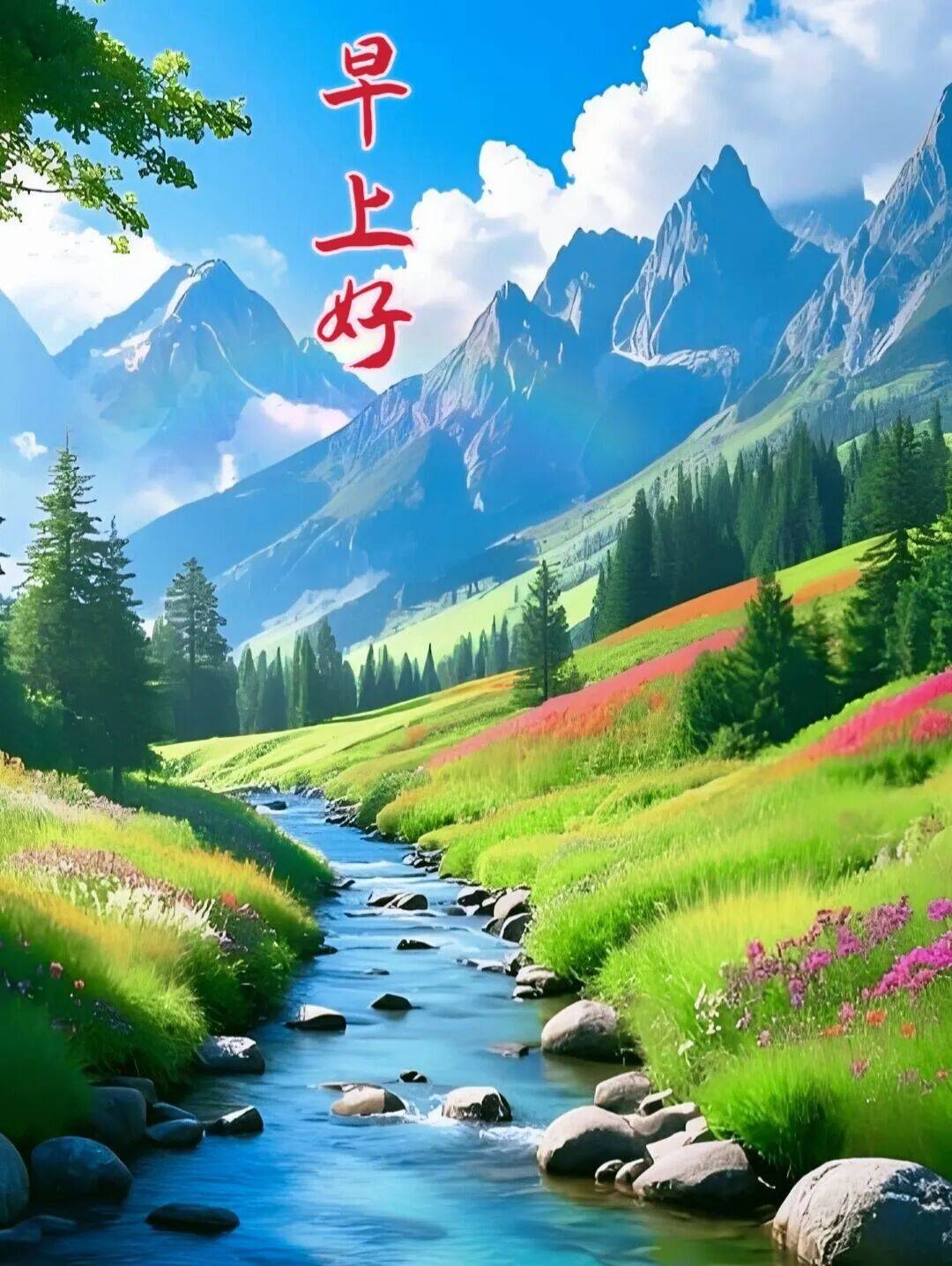 99张自然山水风景早上好祝福图合集 今日早上好最新版早上好图片精选