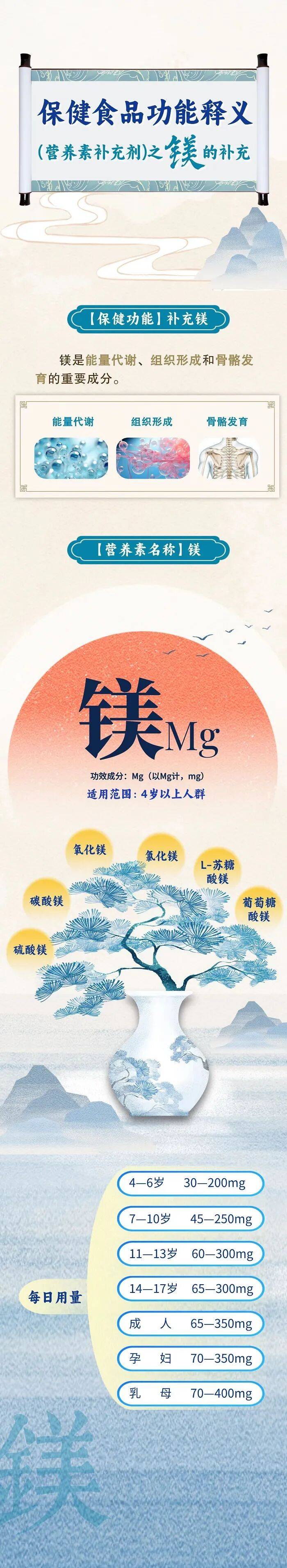 一图读懂│保健食品功能释义（营养素补充剂）之镁钾铁的补充