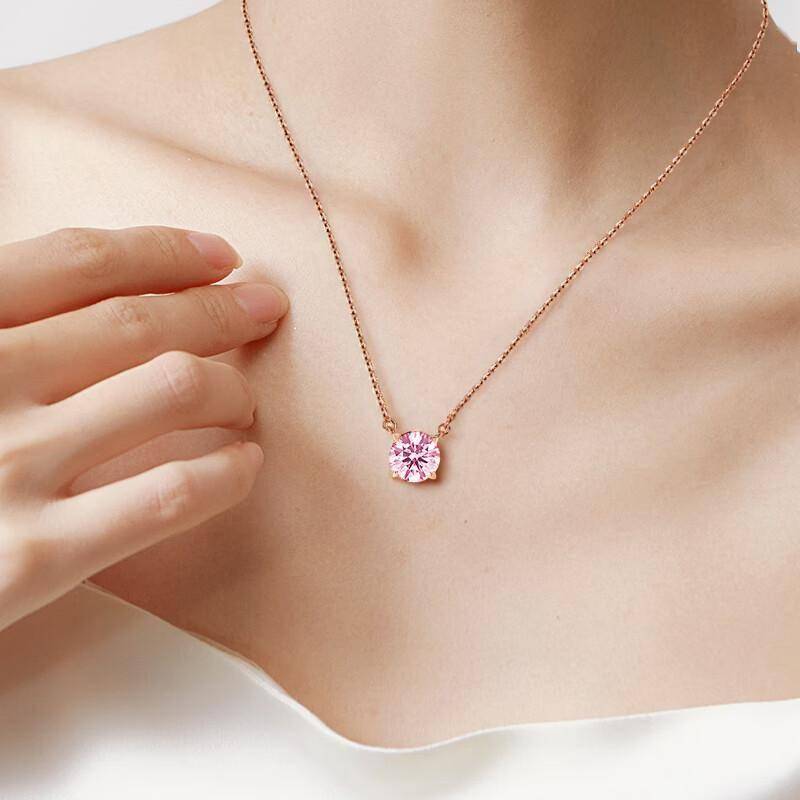 璀璨如星！这条玫瑰金培育钻石项链让你轻松拥有高级感