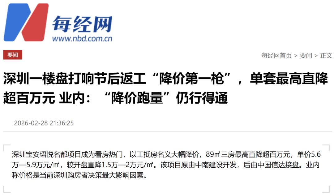 大幅降房价！一线城市，率先开始了