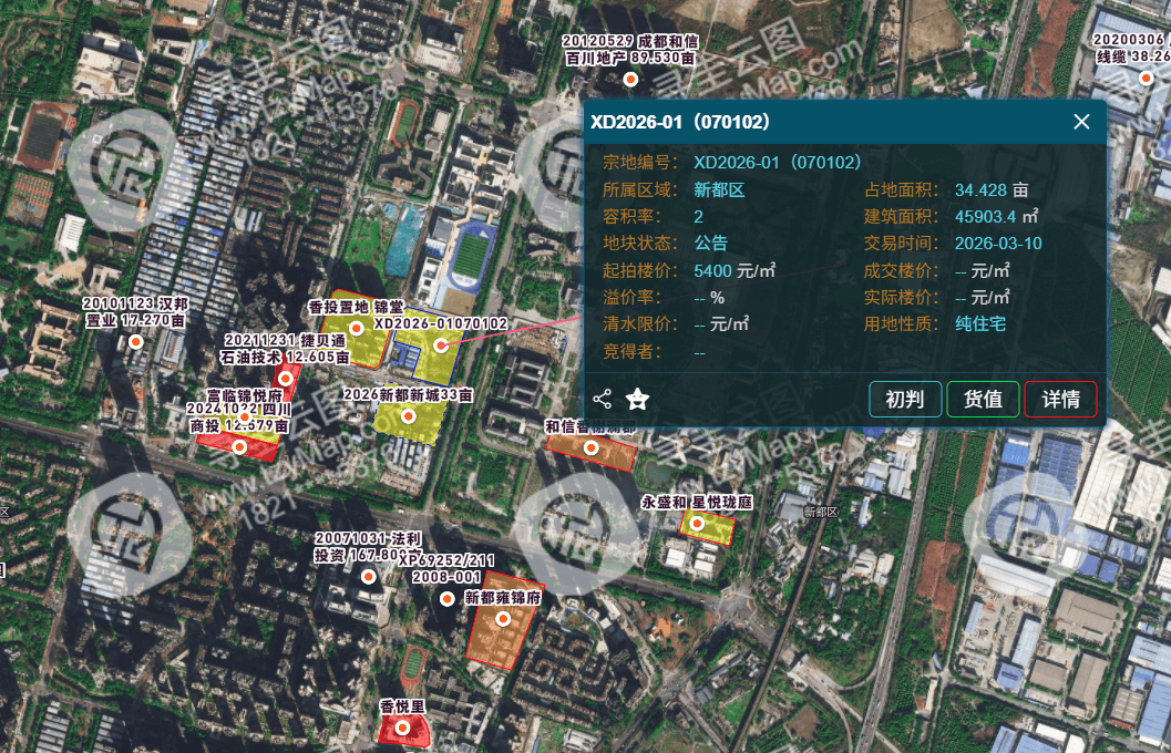 节后成都首场土拍 | 两家民企抢滩 新都发力新年楼市_地块_宗地_距离