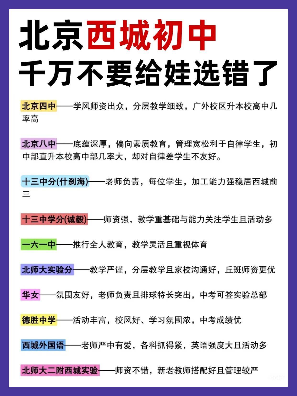 西城家长注意!选错初中耽误孩子3年…_白皮书_北京_参考