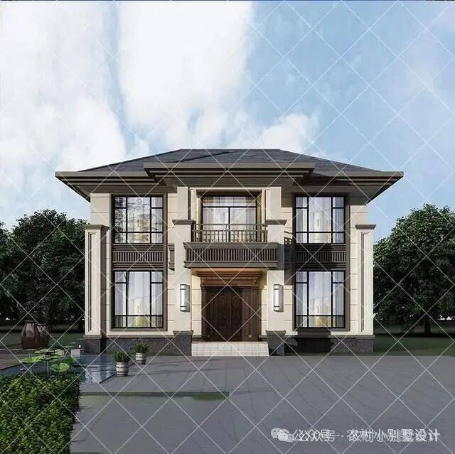2025爆款！28套占地100平新中式二层别墅，不到30万秒变乡村豪宅_设计_农村_木质