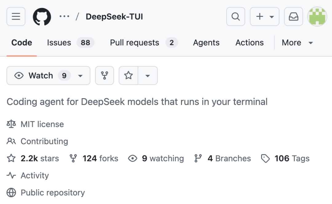 “DeepSeek版Claude Code”，Github 2.3k星