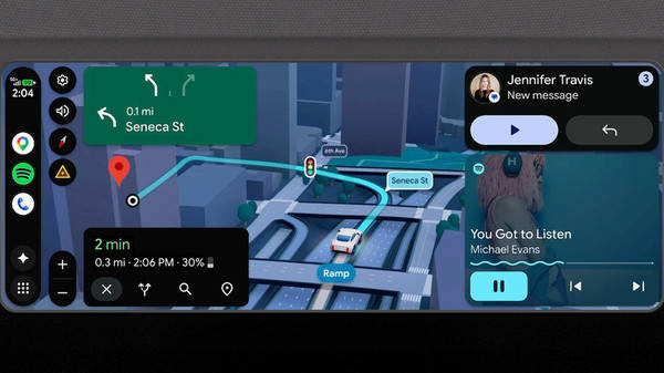 Android Auto将在今年迎来重大改版 引入沉浸式导航与AI功能