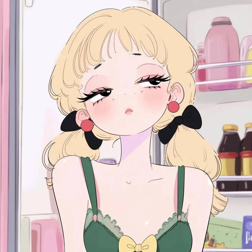 心动的YY女生头像_手绘金发女生可爱头像