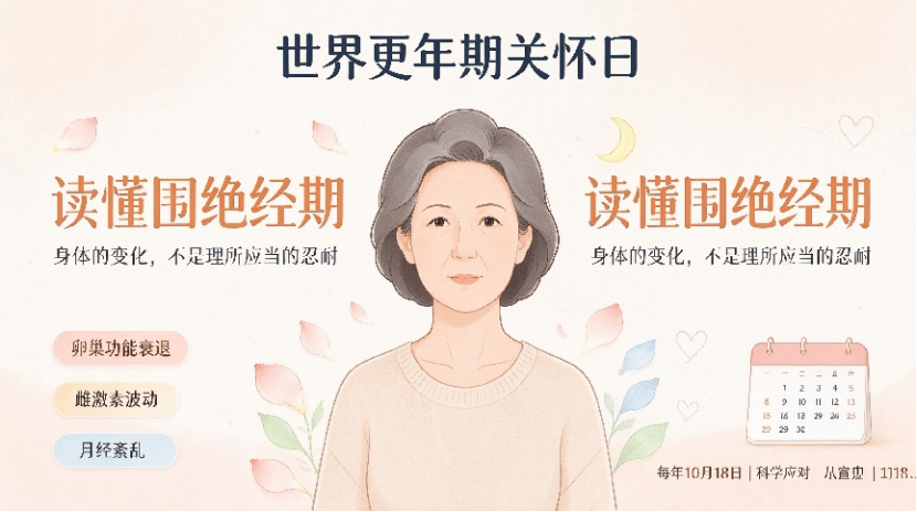 【世界更年期关怀日】读懂围绝经期，好好照顾中年的自己